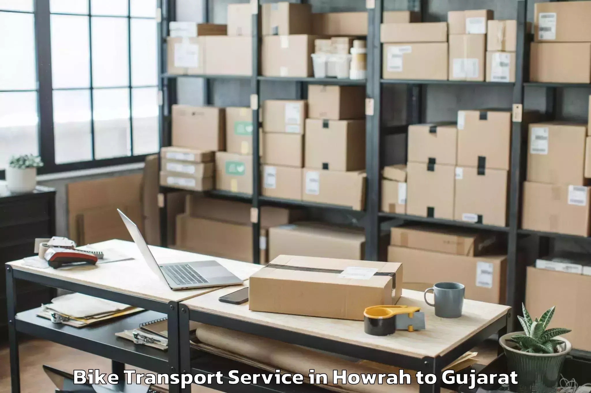 Affordable Howrah to Khambhat Bike Transport